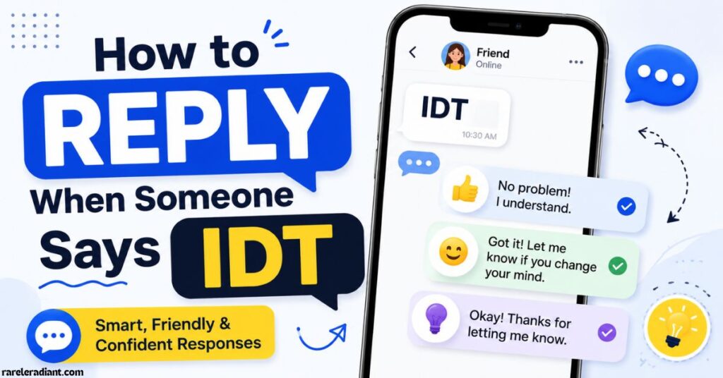 How to Reply When Someone Says IDT